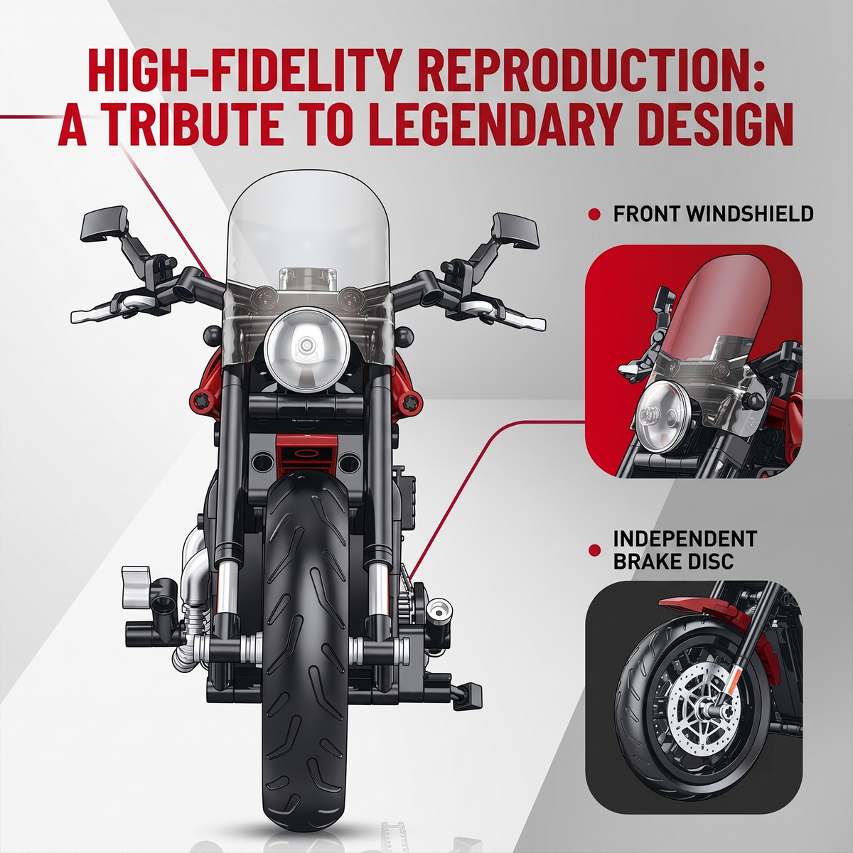 1:8 Touring Cruiser Motorcycle Building Kit