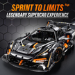 1:8 Track Combat Supercar Building Set — Tungsten Grey