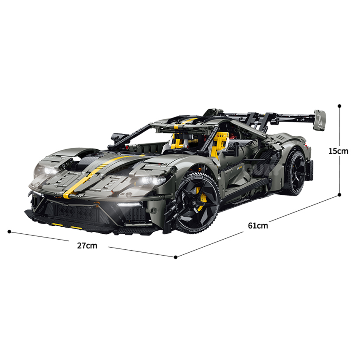 1:8 Track Hypercar Building Set — Armour Grey