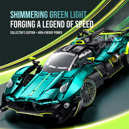 1:8 Track Hypercar Building Set — Emerald Green