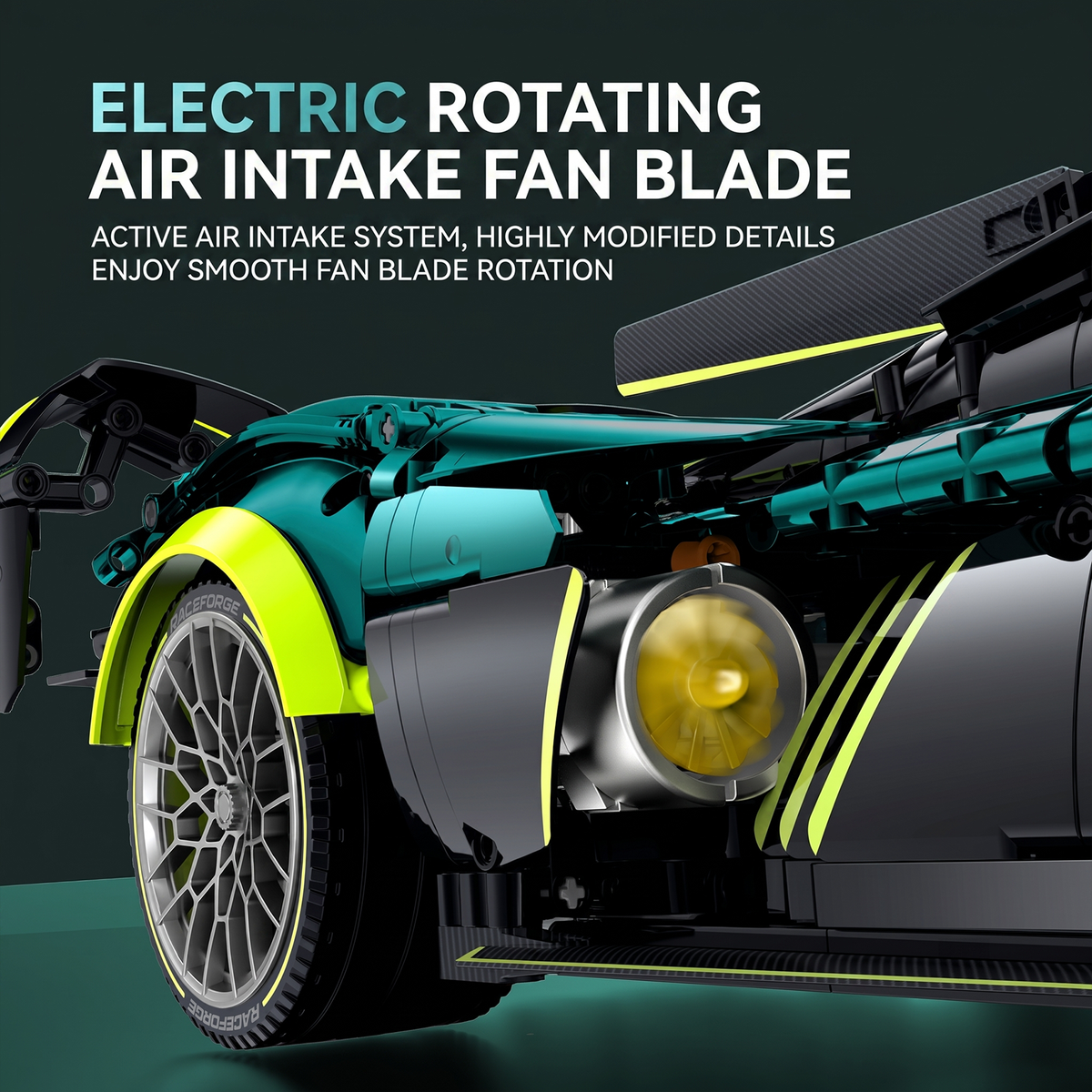 1:8 Track Hypercar Building Set — Emerald Green