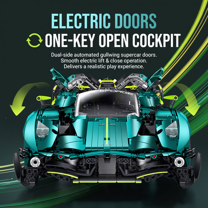 1:8 Track Hypercar Building Set — Emerald Green