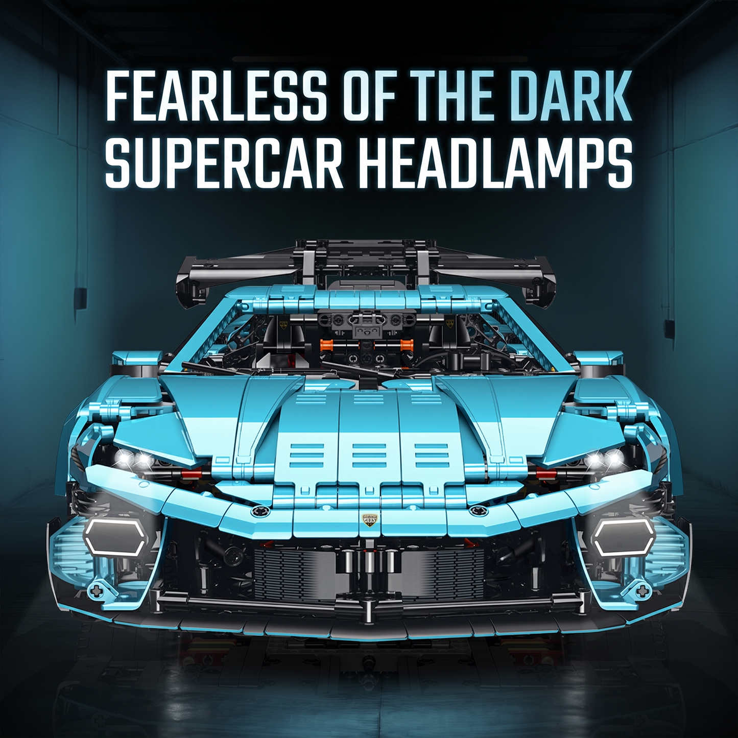 1:8 Track Hypercar Building Set — Lake Blue