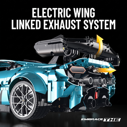 1:8 Track Hypercar Building Set — Lake Blue