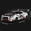 1:8 Widebody Concept Racing Car Building Set — White & Red