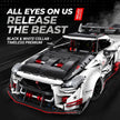 1:8 Widebody Concept Racing Car Building Set — White & Red