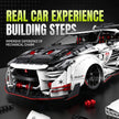 1:8 Widebody Concept Racing Car Building Set — White & Red