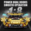 1:8 Widebody GT Supercar Building Set — Electroplated Gold