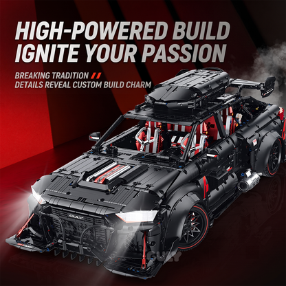 1:8 Widebody Modified Wagon Building Set — Matte Black BR10645