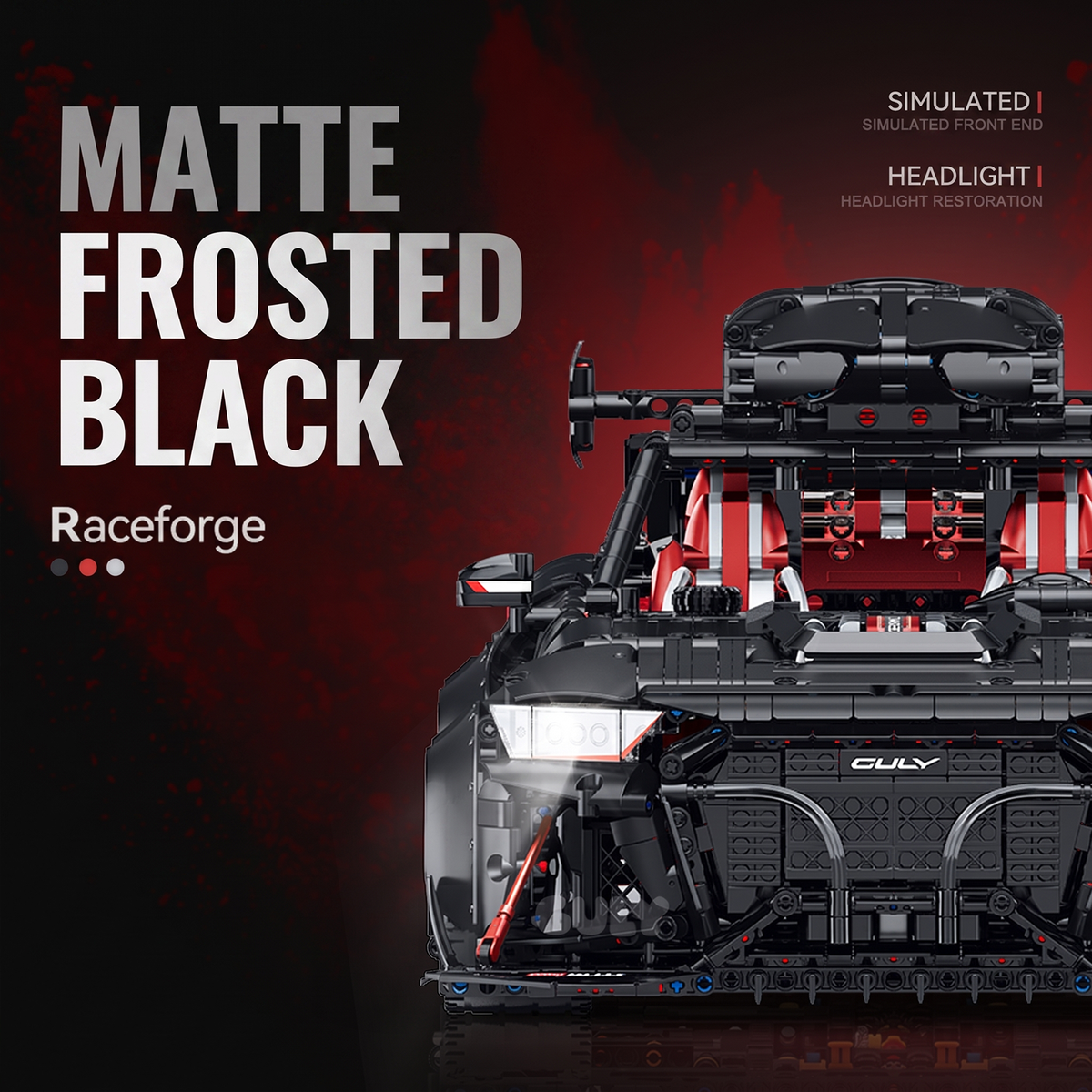 1:8 Widebody Modified Wagon Building Set — Matte Black BR10645