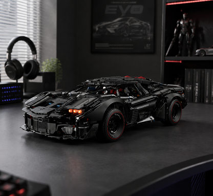 Armored 1:8 Concept Supercar — Matte Black