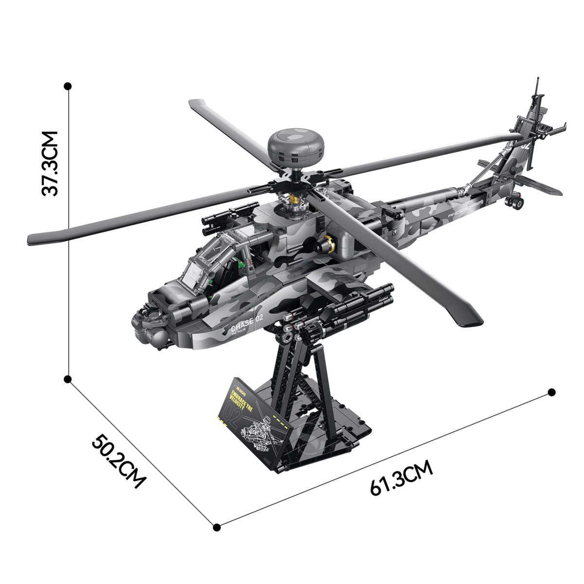 Attack Helicopter Building Kit | Mechanical Building Kits | BrickRoyal