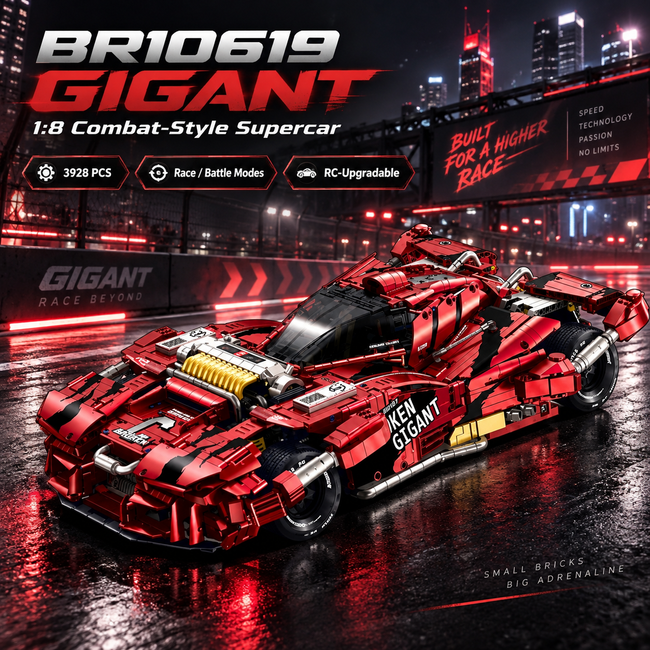 Gigant 1:8 Combat-Style Supercar — Red Camo