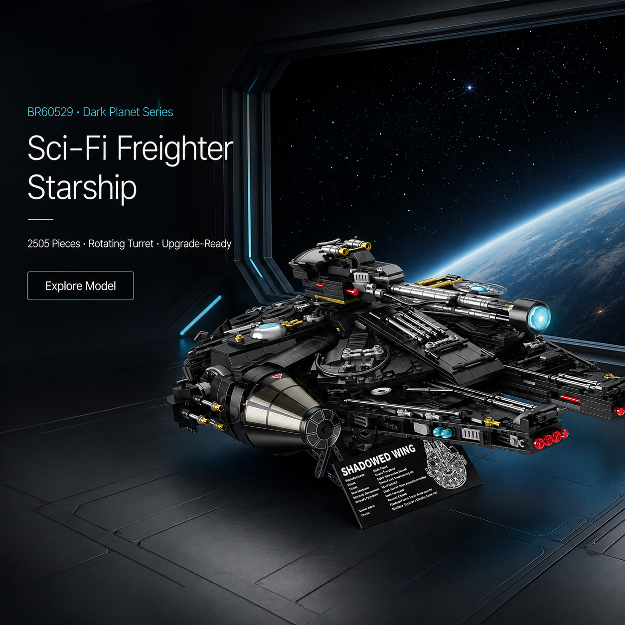 Sci-Fi Freighter Starship Building Kit