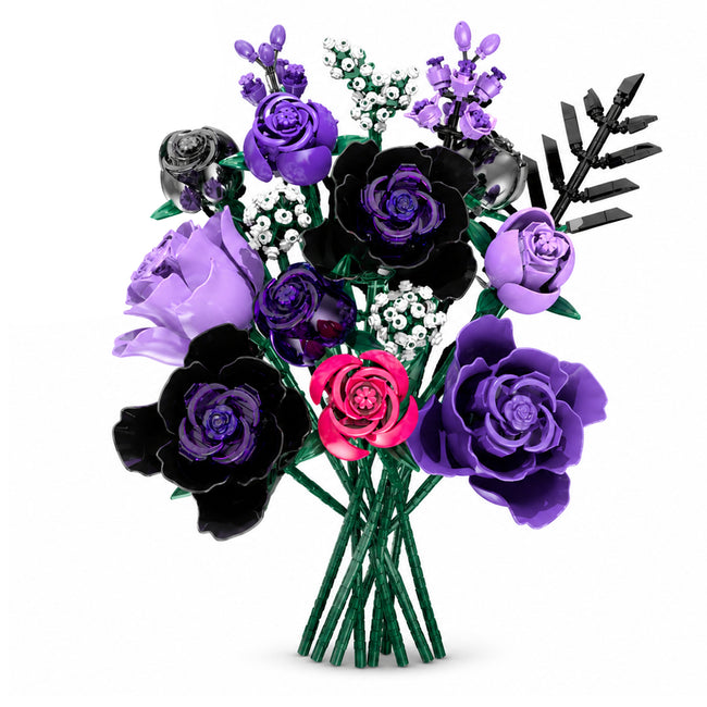 Gothic Rose Bouquet Building Set – A Dark Floral Centerpiece That Never Wilts