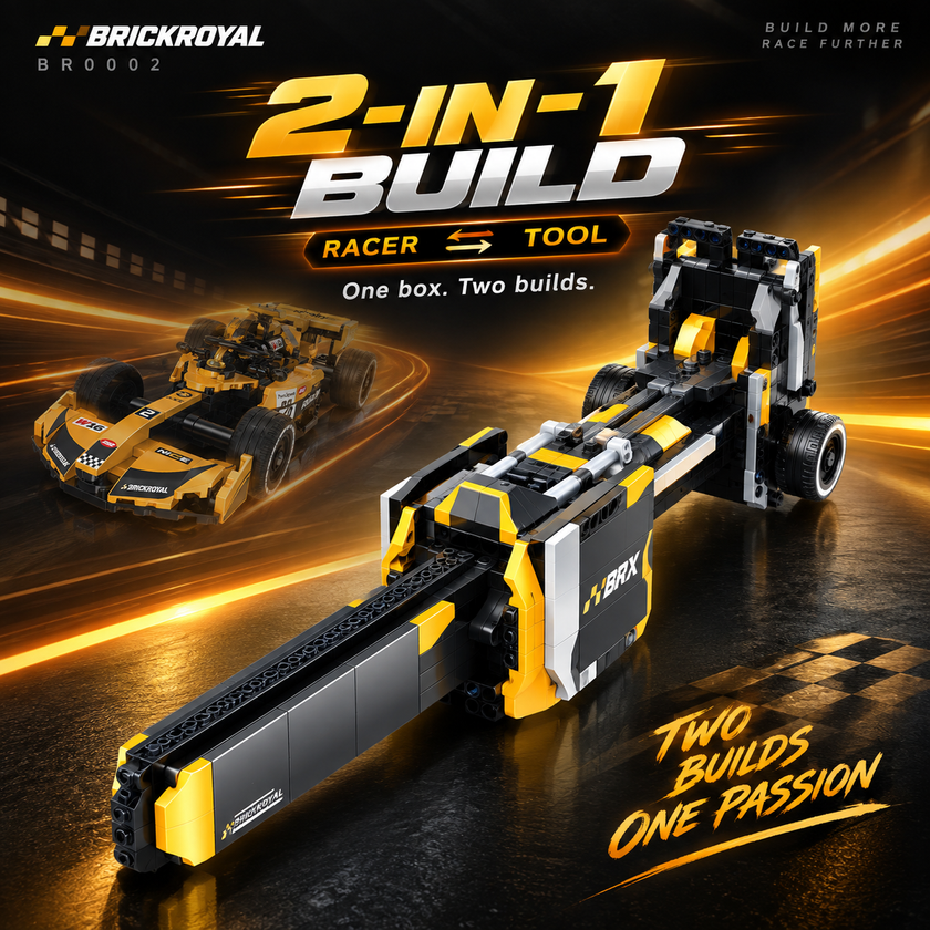 Formula Racing Car Building Set — Yellow/Black