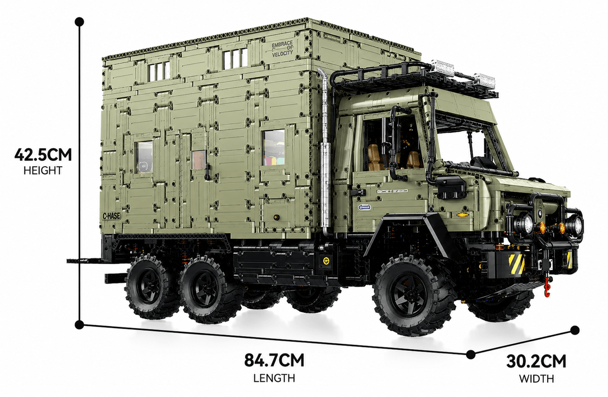 Built for the Wild: Expedition Camper Truck Building Set | Mechanical Building Kits | BrickRoyal