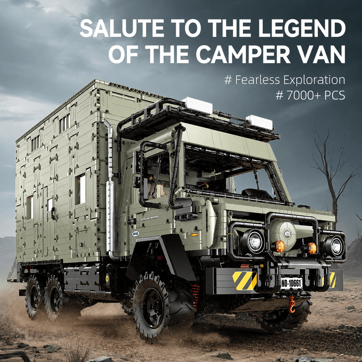 Built for the Wild: Expedition Camper Truck Building Set | Mechanical Building Kits | BrickRoyal