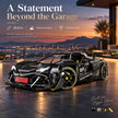 1:8 Track Supercar Building Set — Meteorite Black