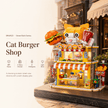 Cat Burger Shop Modular Street-View Building Set | Mechanical Building Kits | BrickRoyal