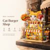 Cat Burger Shop Modular Street-View Building Set | Mechanical Building Kits | BrickRoyal