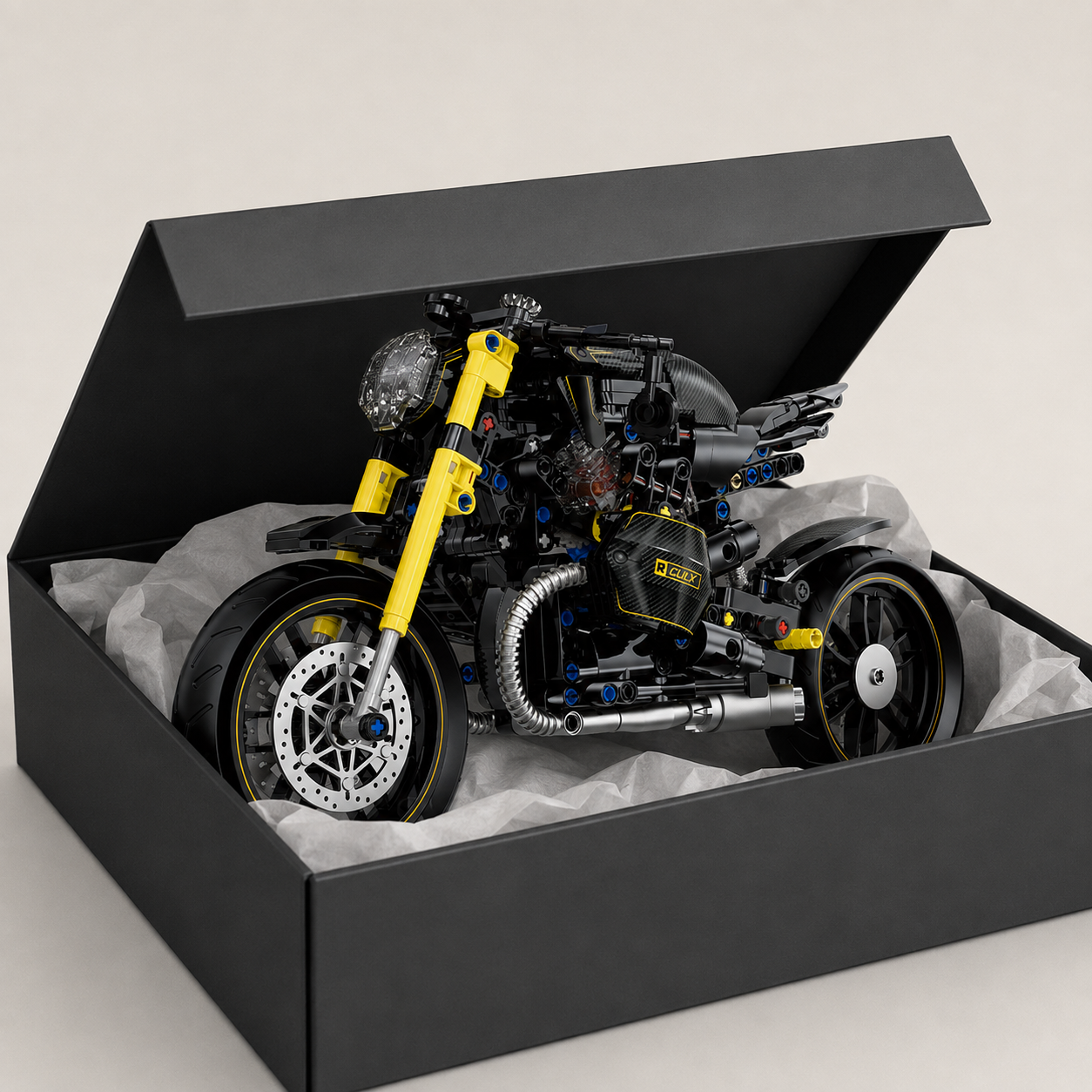 1:8 Retro Naked Roadster Motorcycle Building Kit