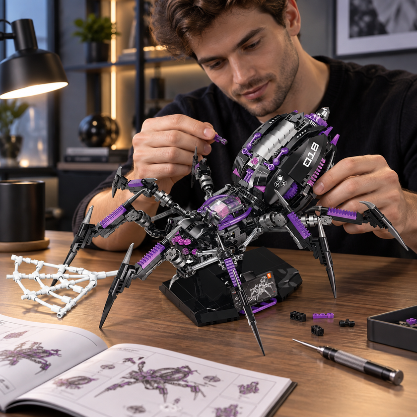 Cyberpunk Mechanical Spider Building Blocks