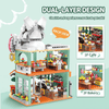 Dog Coffee Shop Modular Street-View Building Set | Mechanical Building Kits | BrickRoyal