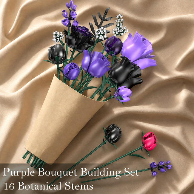 Gothic Rose Bouquet Building Set – A Dark Floral Centerpiece That Never Wilts