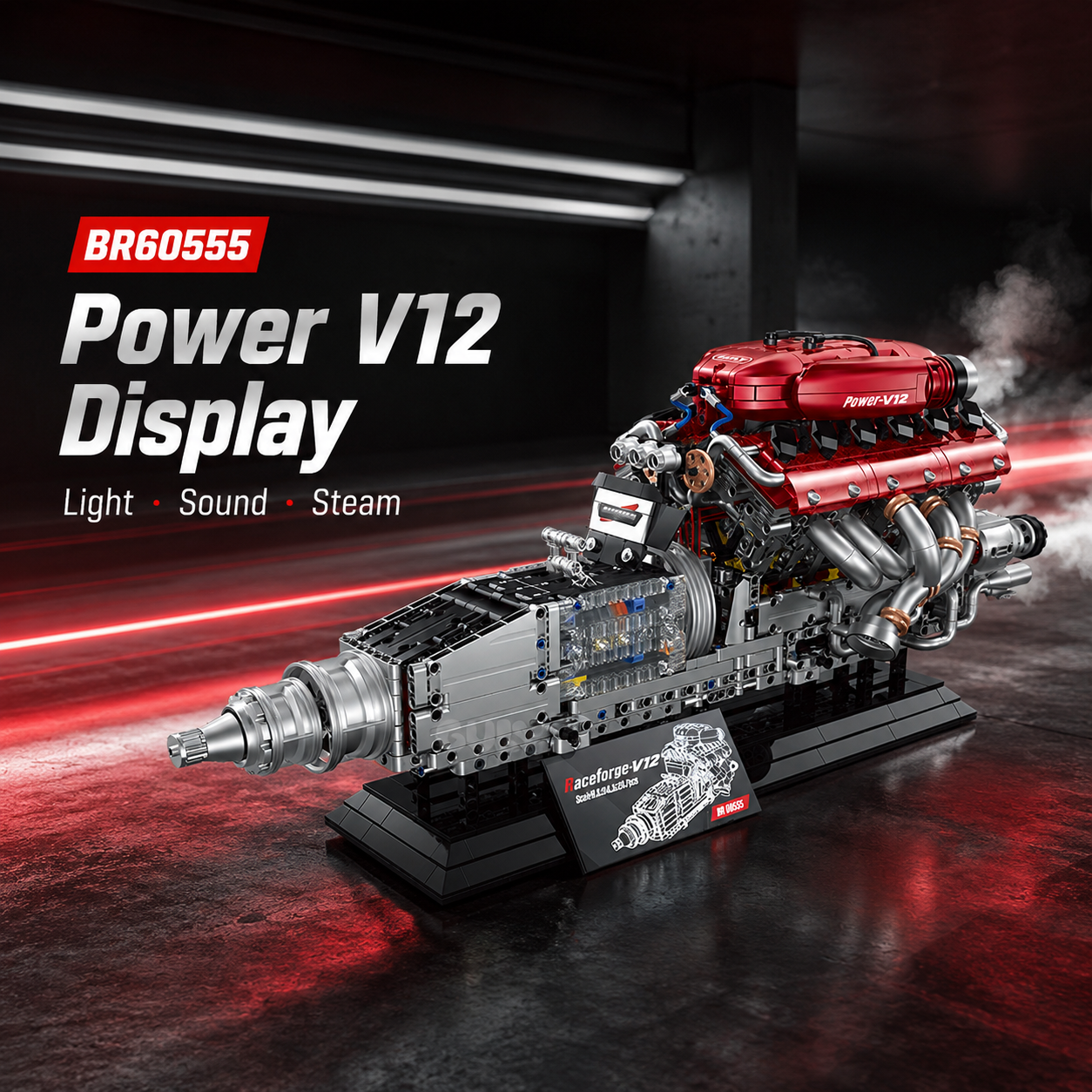Motorized V12 Engine Building Model Kit
