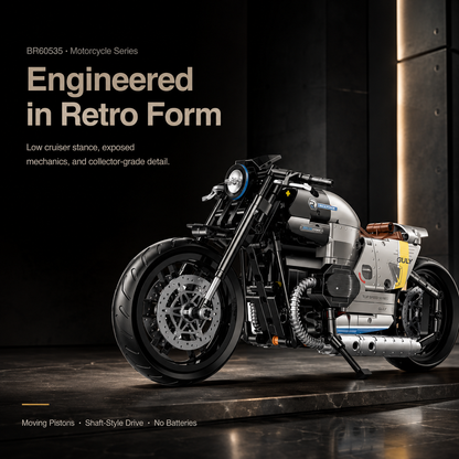 1:8 Retro Cruiser Motorcycle Building Kit