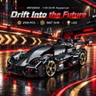 1:10 RC Drift Hypercar Building Set — Meteorite Black