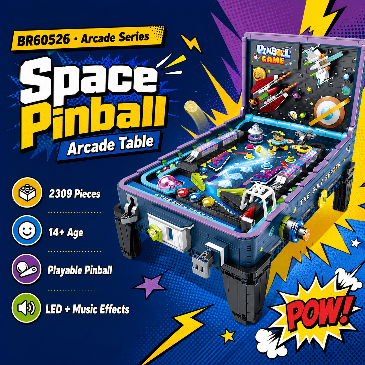 Space Pinball Arcade Table Building Kit
