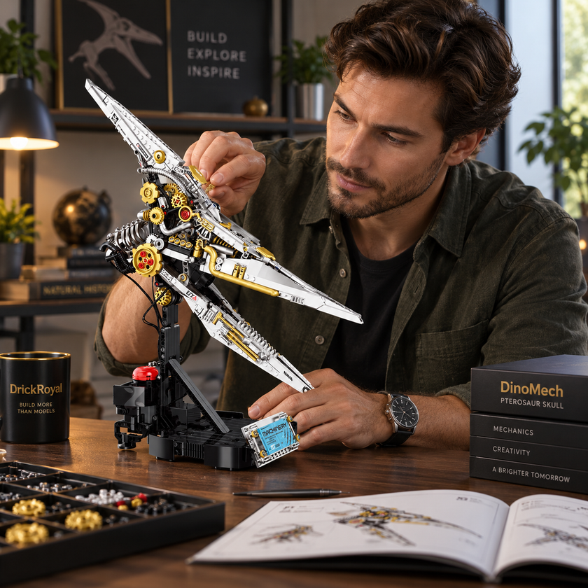 Motorized Pterosaur Skull Building Kit