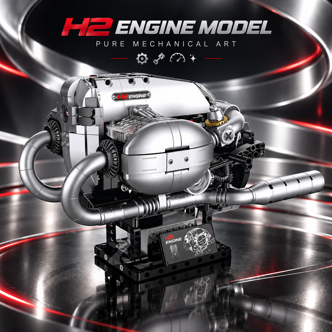 Motorized H2 Boxer Engine Building Set