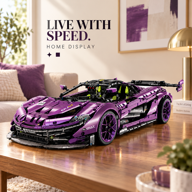 1:8 Concept Supercar Building Set — Electroplated Purple