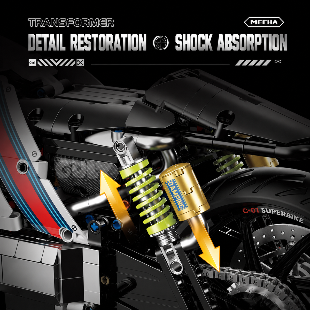 1:5 Convertible Motorcycle-Mecha Building Kit (C-01)