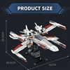 Four-Wing Space Starfighter Building Kit | Mechanical Building Kits | BrickRoyal