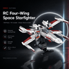 Four-Wing Space Starfighter Building Kit | Mechanical Building Kits | BrickRoyal
