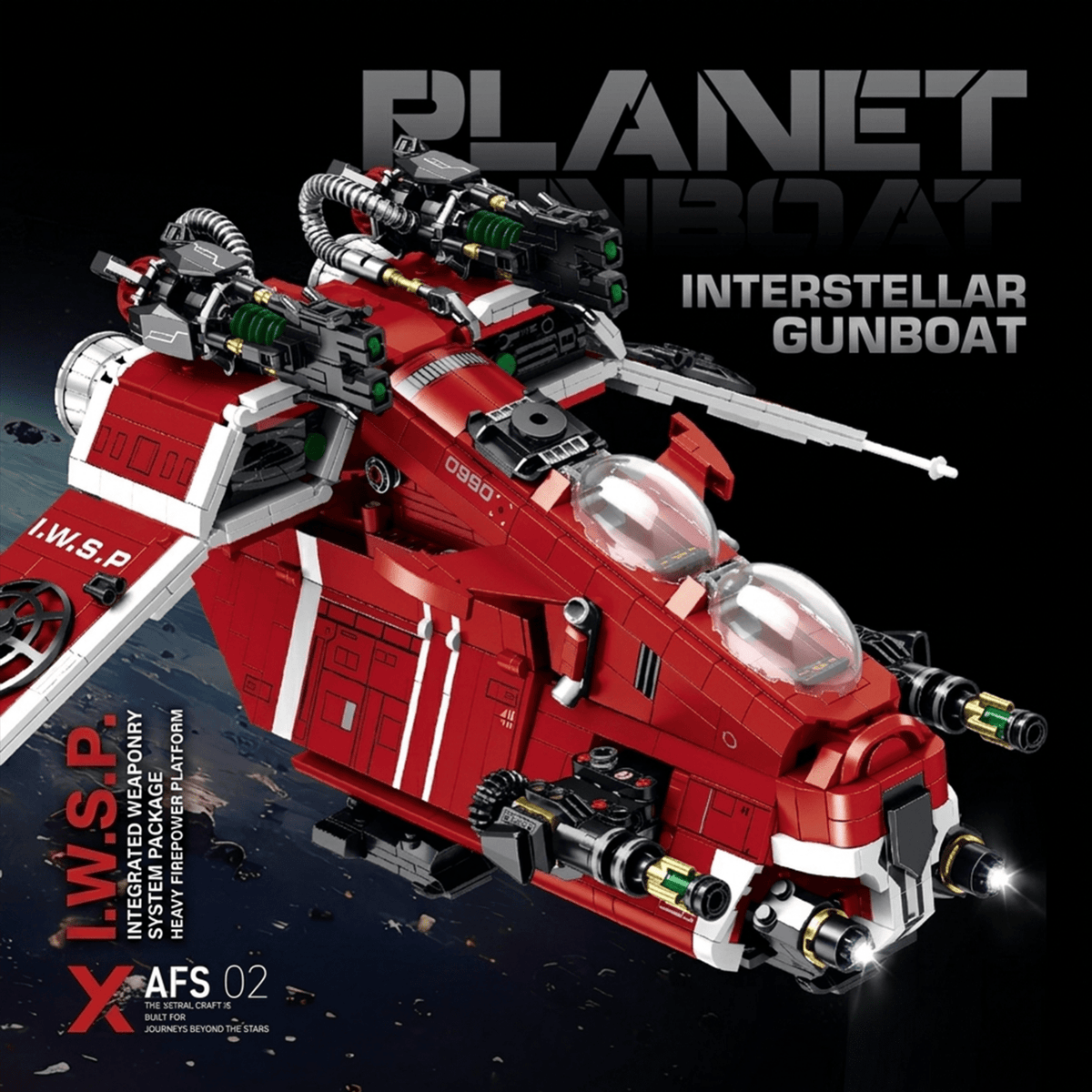 Interstellar Assault Gunship Building Kit | Mechanical Building Kits | BrickRoyal