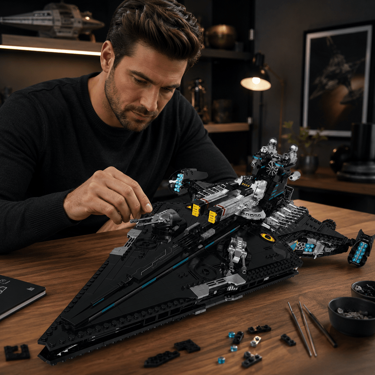 Interstellar Dark Cruiser | Mechanical Building Kits | BrickRoyal
