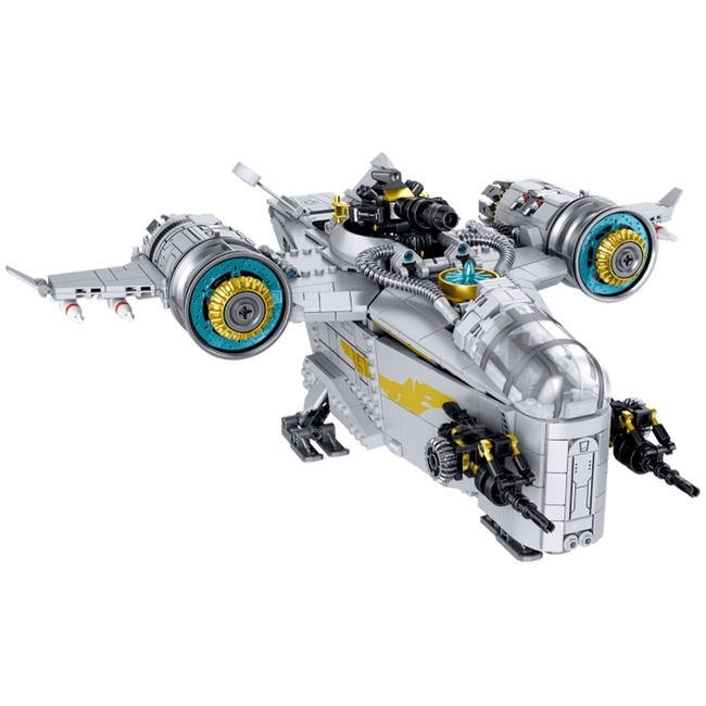 Interstellar Freighter Gunship Building Kit | Mechanical Building Kits | BrickRoyal