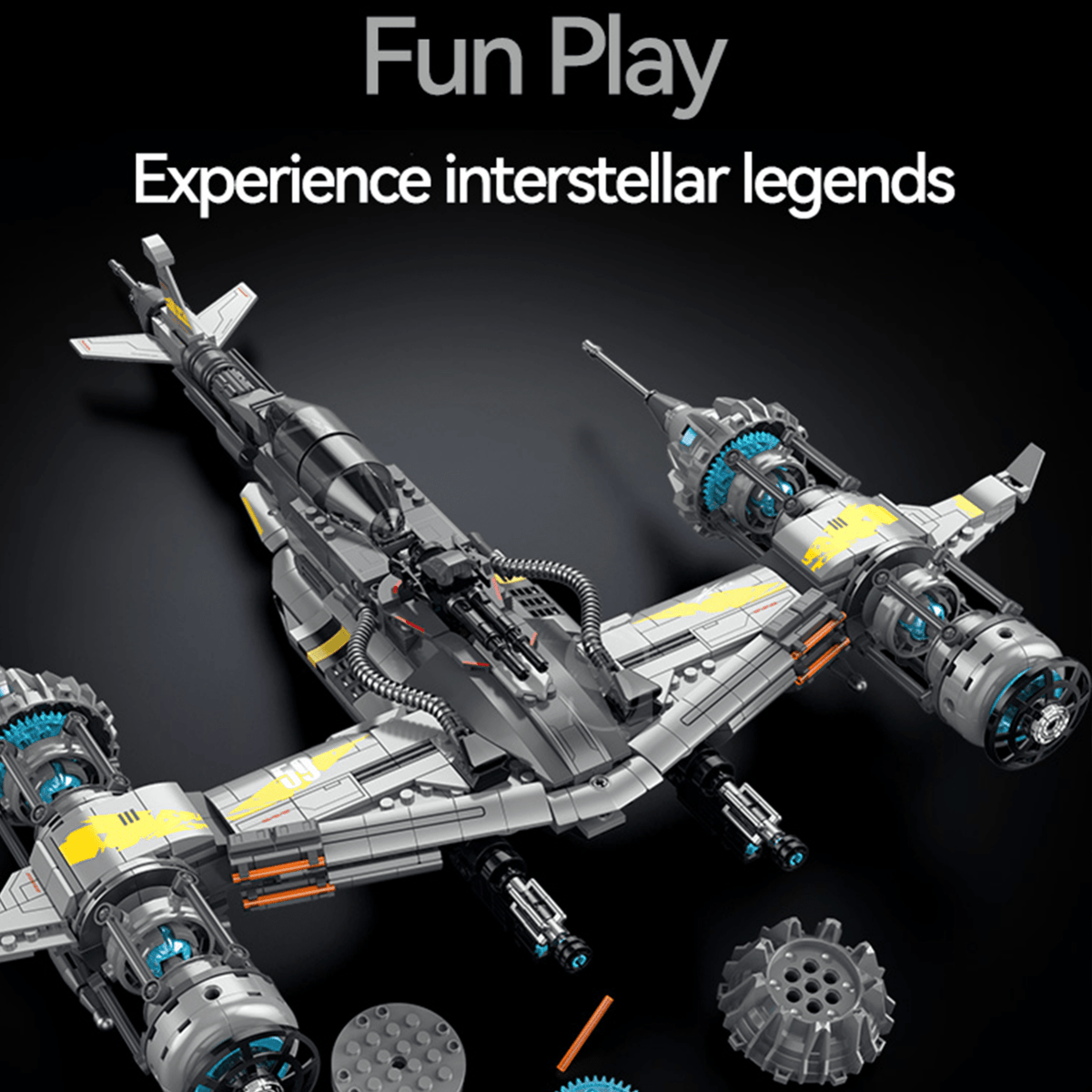 Interstellar Starfighter Building Kit | Mechanical Building Kits | BrickRoyal