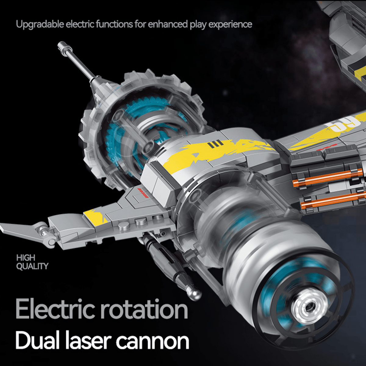 Interstellar Starfighter Building Kit | Mechanical Building Kits | BrickRoyal