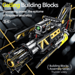 Motorised Rotary-Barrel Kinetic Blaster Building Kit | Mechanical Building Kits | BrickRoyal