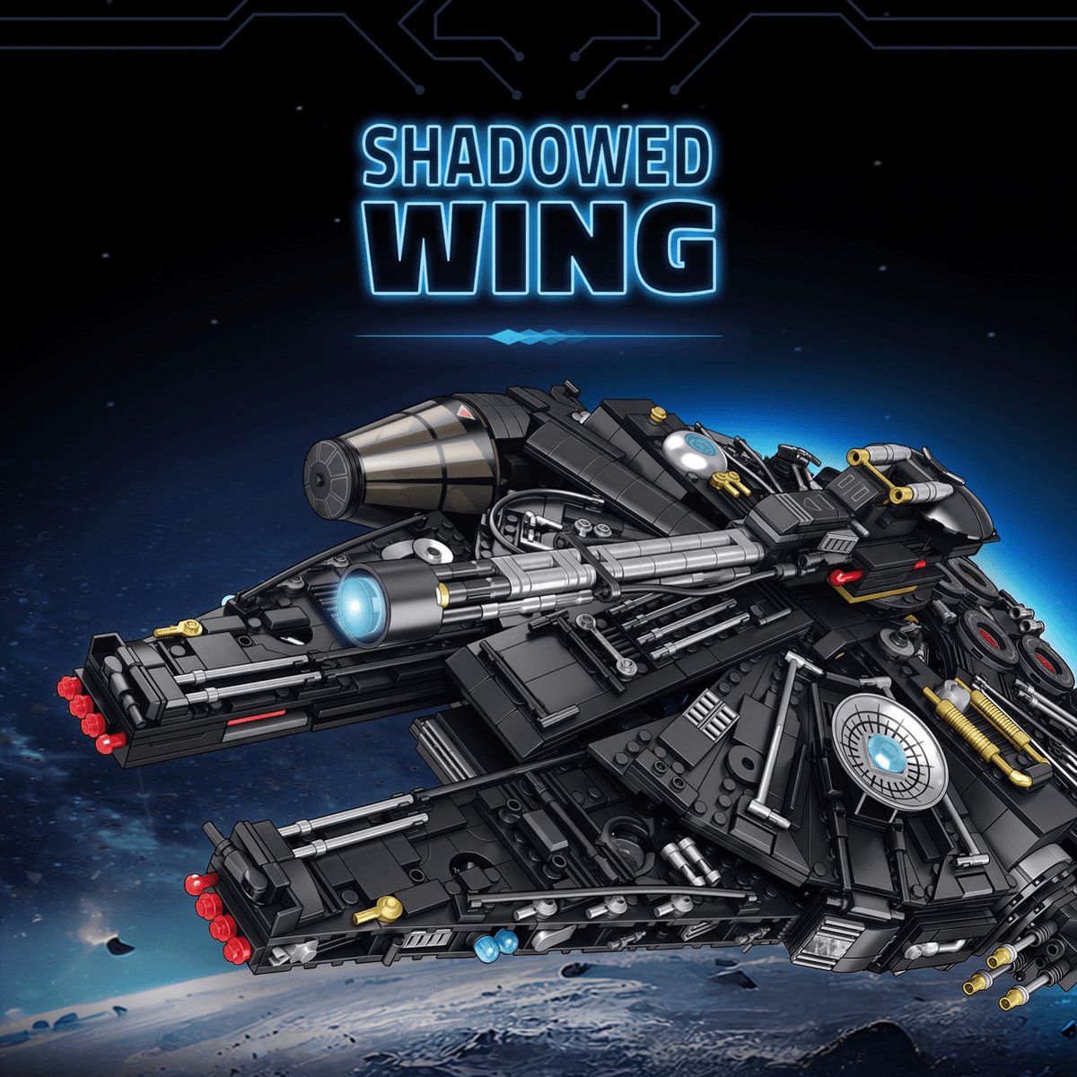 Sci-Fi Freighter Starship Building Kit | Mechanical Building Kits | BrickRoyal