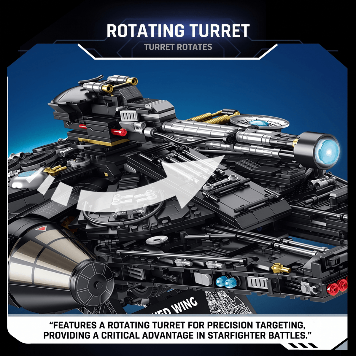 Sci-Fi Freighter Starship Building Kit | Mechanical Building Kits | BrickRoyal