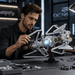 Space Interceptor Starfighter Building Kit | Mechanical Building Kits | BrickRoyal