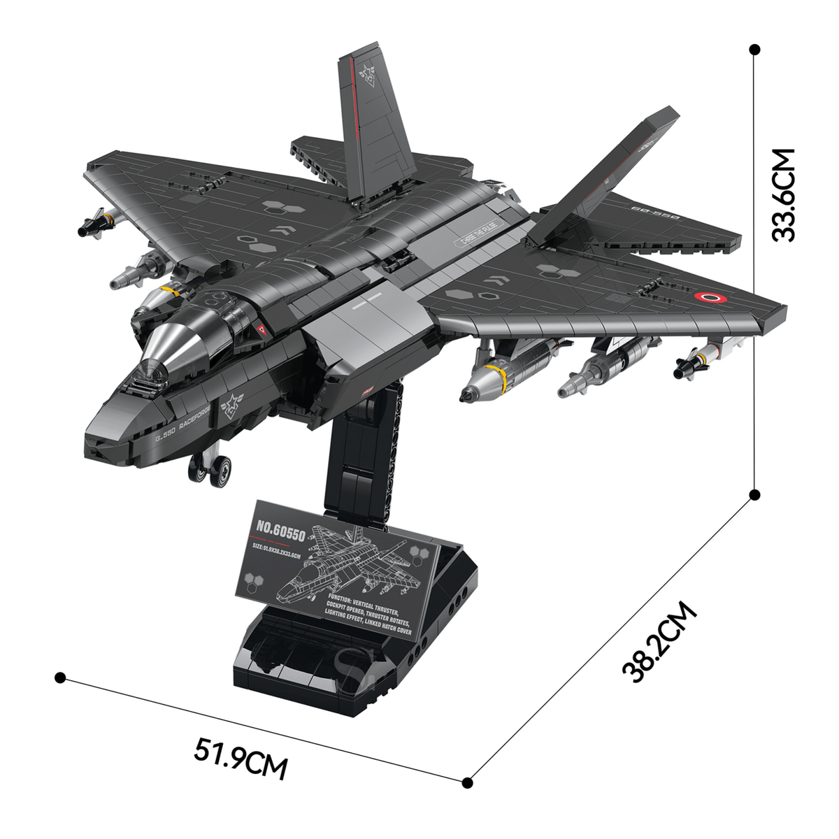 Stealth Fighter Jet Building Kit | Mechanical Building Kits | BrickRoyal