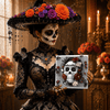 Where Gothic Art Blooms: Skull & Rose 3D Brick Wall Art | Mechanical Building Kits | BrickRoyal